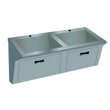 Advance Tabco Hand Sink wall mounted scrub sink design SCR-ADA-2
